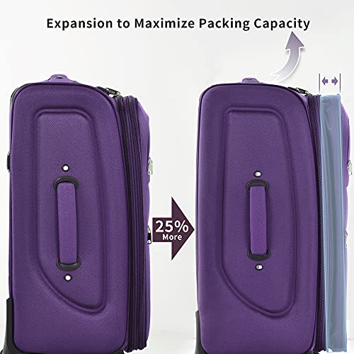 Softside 3-Piece Expandable Luggage Set with TSA Lock Spinner Wheels S375