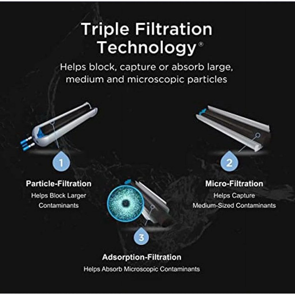 Refrigerator Water Filter Replacement, 6-Month / 200 Gallon, White D10843