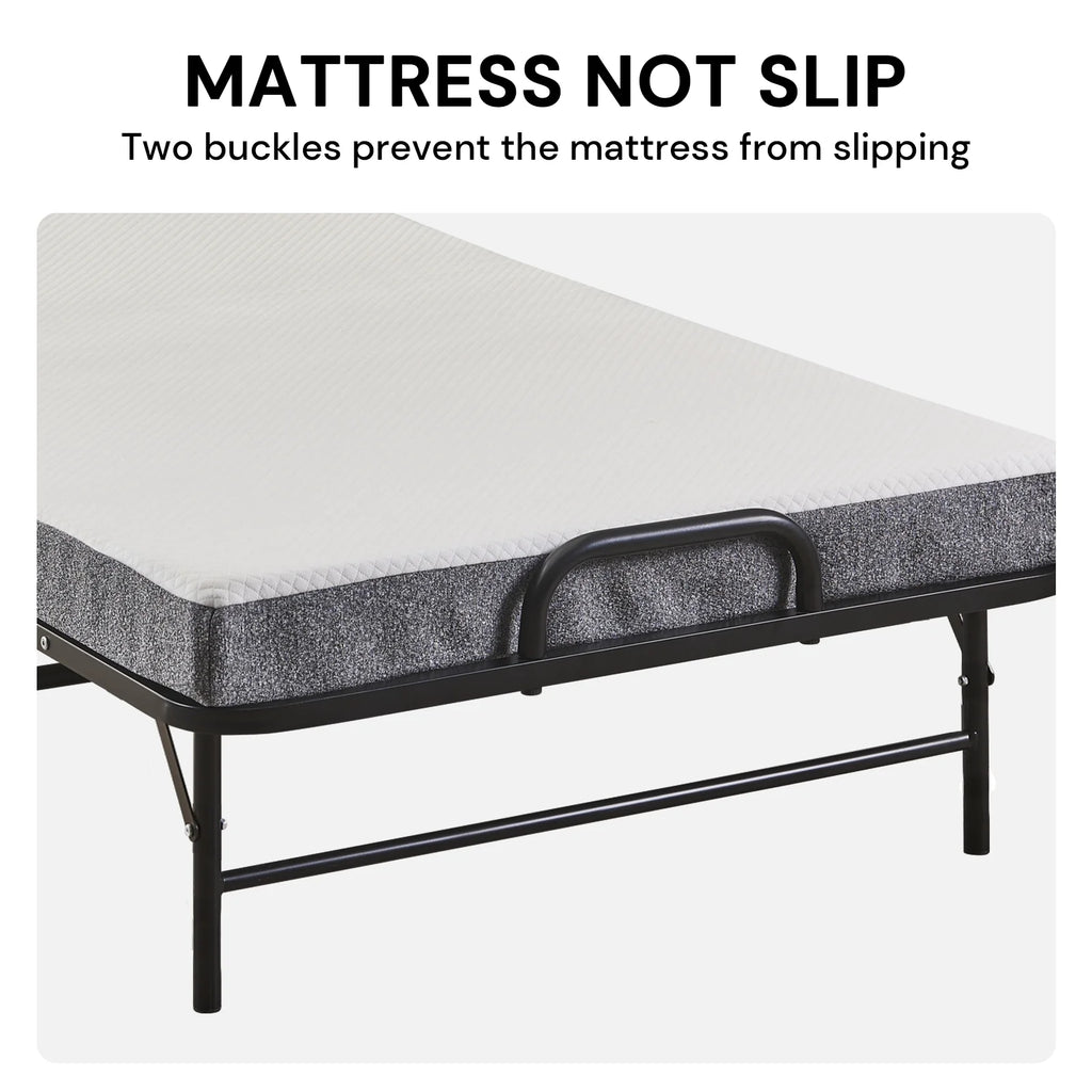 Folding Bed with Mattress, 75" x 31", Rollaway Guest Bed for Adults, Portable Foldable Bed with Memory Foam Mattress Q25472
