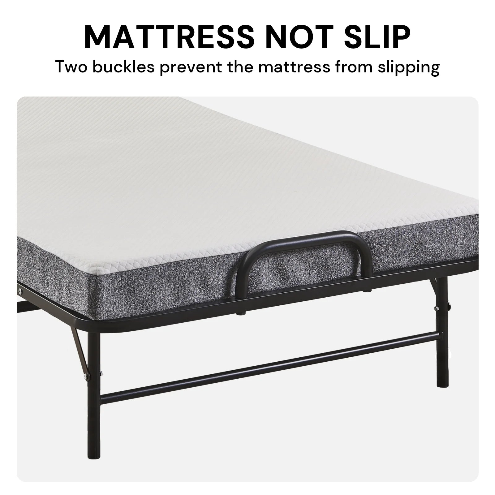 Folding Bed with Mattress, 75" x 31", Rollaway Guest Bed for Adults, Portable Foldable Bed with Memory Foam Mattress Q25472