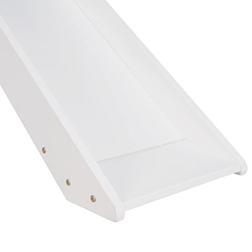 Wood House Loft Bed Frame with Slide and Storage Shelves Z806