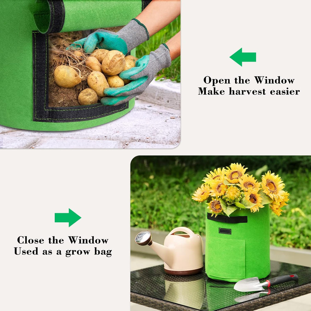 Potato Grow Bags 7 Gallon Fabric Pots with Handles H5486