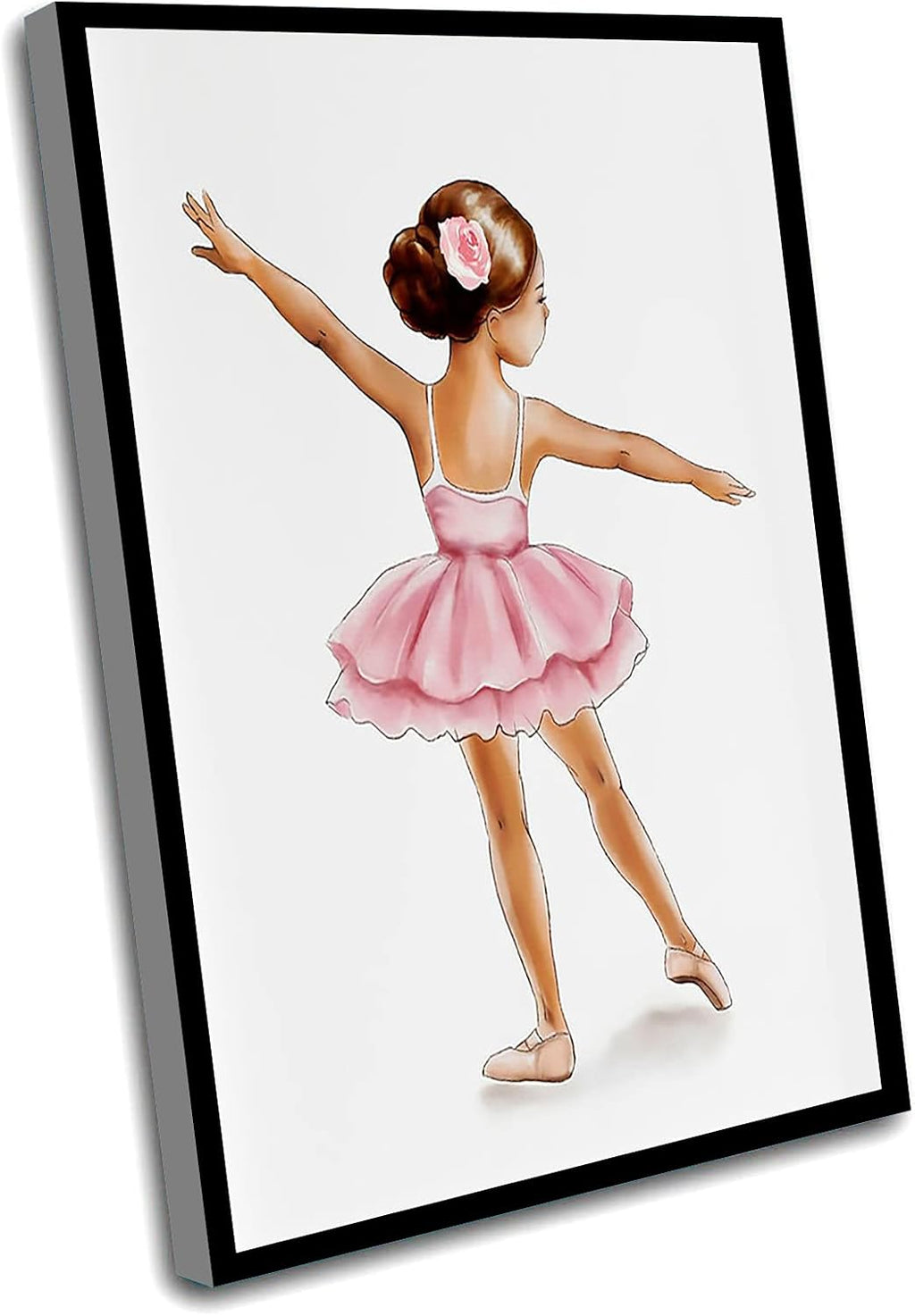 Mini Farmhouse Decor,Wall Art For Nursery,Ballerina Wall Art,Watercolour Ballerina Print,Ballerina Print For Girl Room,Ballerina Nursery Wall Art Print,Blush Pink Ballerina,12x16 Inch Framed Wall Art