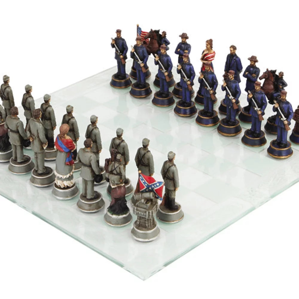 Chess Set with Glass Board, Multicolor N1720
