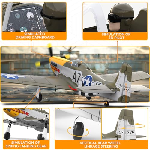 RC Plane 4 Channel Remote Control Fighter Airplane with 6-Axis Gyro, Easy to Fly for Beginners L2816