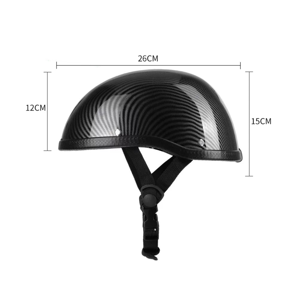 Retro Motorcycle Half Helmet, ABS Shell, One Size X410984