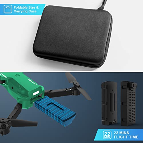 Drone with 1080P HD Camera, Foldable, Carrying Case, 2 Batteries O8650