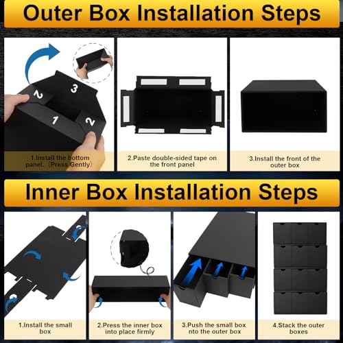 Toploader Storage Box for 3" x 4" Cards, 12 Drawer Organizer with Dividers G212877