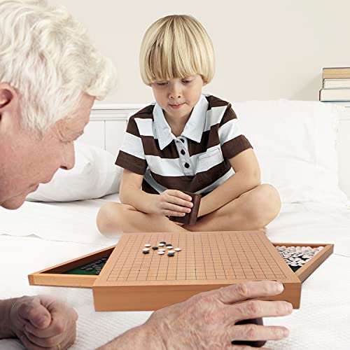 16" 3-in-1 Wooden Folding Chess, Checker & Backgammon Board Game Set L259