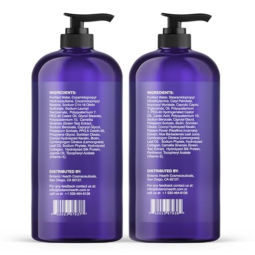 Tea Tree Shampoo and Conditioner Set for Itchy Dry Scalp, Sulfate Free W1398