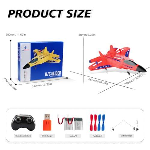 F22 RC Airplane Fighter, 2.4Ghz 2 Channel Remote Control Plane for Kids Beginners Y282