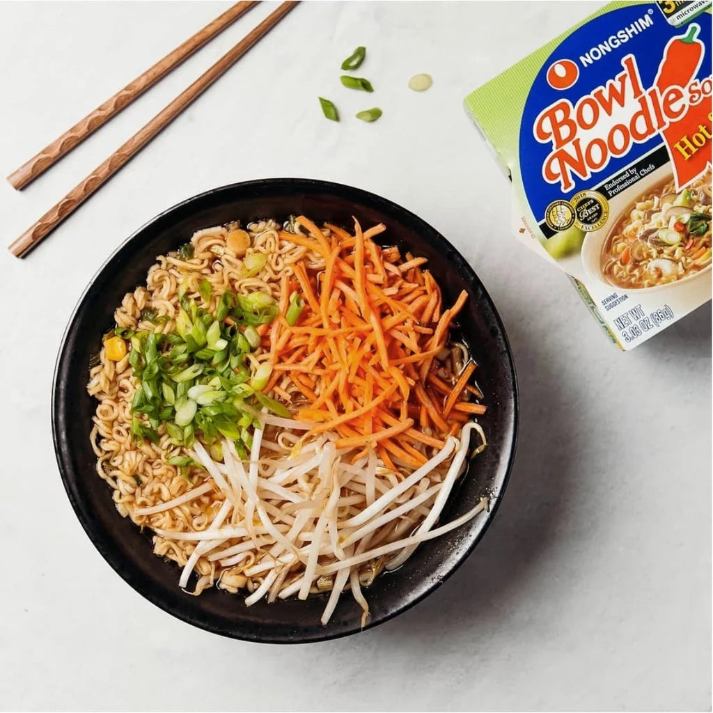 Hot & Spicy Beef Ramyun Noodle Soup Bowl, 3.03oz, 18 Count I4294