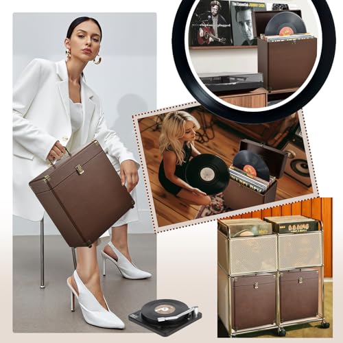 Vinyl Record Storage Box Holds 30 Albums T146