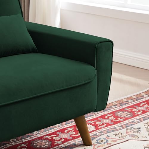 Mid Century Modern Loveseat Sofa with Wood Legs Z78752