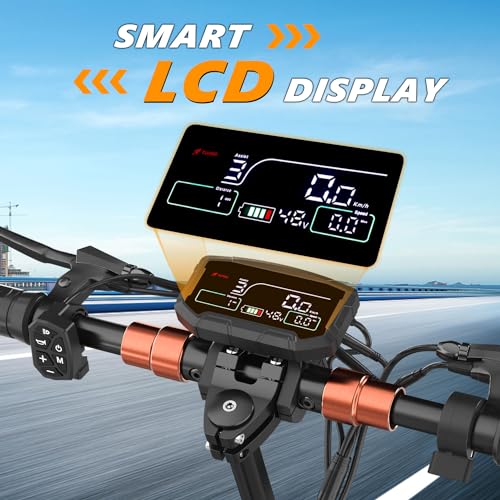 Electric Scooter for Adults with Seat, 10" Off Road Tires, 28-35MPH, Foldable S598796