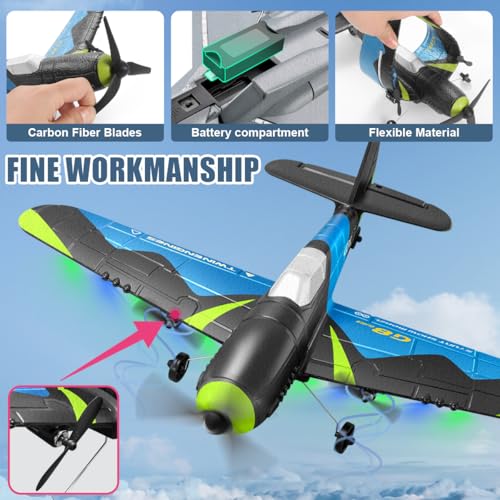 F-22 Stealth Raptor Remote Control Airplane, 3 Channel Stunt Fighter for Beginners J844540