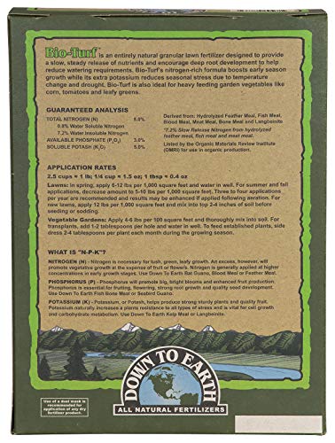 Organic Bio-Turf Lawn Fertilizer Mix 8-3-5, 6 lb R978796