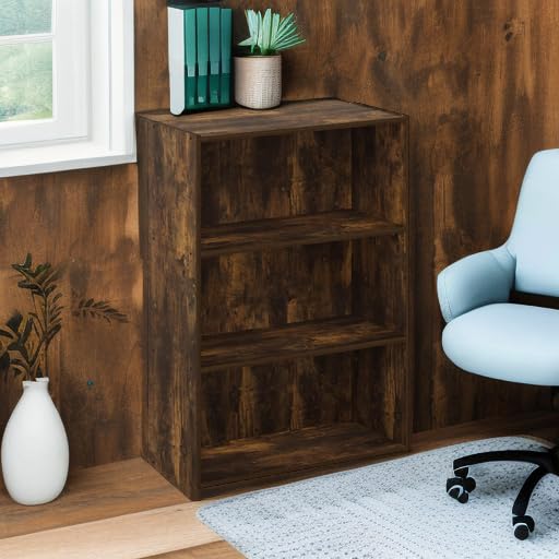 3-Tier Open Shelf Bookcase, Americano E787305