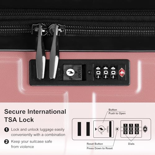 Luggage Expandable 3 Piece Set Suitcase with TSA Lock Spinner Wheels 20/24/28in S545211