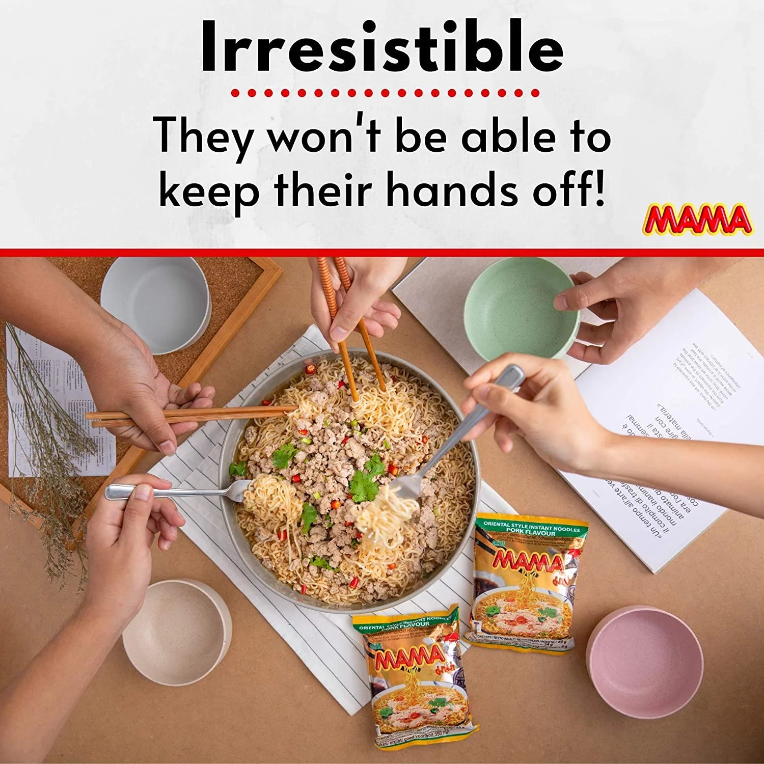 Instant Noodles Pork Flavor Hot and Spicy Thai Style 60g 30 Packs M468567