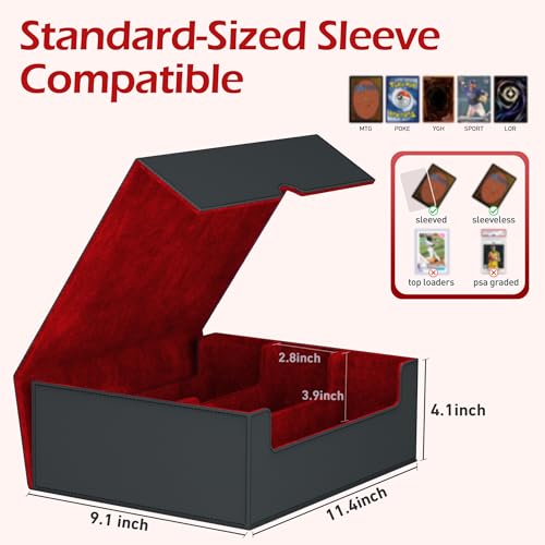 Trading Card Storage Box with 50 Sleeves and 24 Dividers G3044