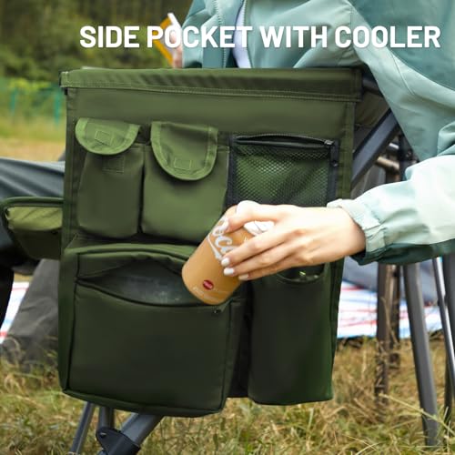 Oversized Folding Camping Chair High Back Heavy Duty for Adults with Cup Holder K6105