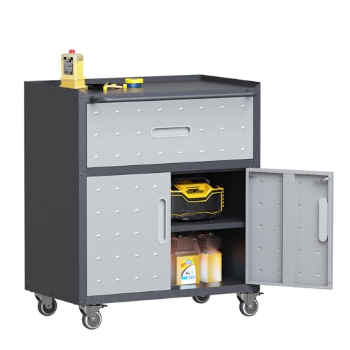 Wall Cabinet with 2 Doors, Lockable, Adjustable Shelves, Heavy Duty Steel J4545