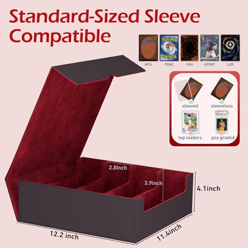 Trading Card Storage Box with 50 Sleeves and 24 Dividers G3044