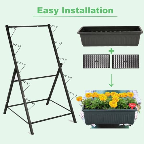 5-Tier Elevated Garden Bed with 5 Planter Boxes for Vegetables Herbs Flowers K12373