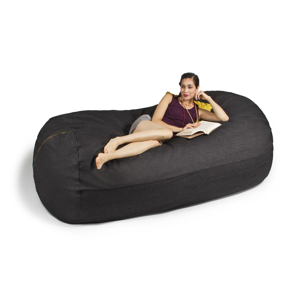 7 ft Giant Bean Bag Sofa, Dark Denim E702