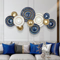 KEQAM Metal Wall Art for Living Room,Large Metal Wall Decor,Modern Luxury Wall Sculpture,3D Lotus Leaf Wall Decor For Living Room,Dining Room Bedroom Outdoor 50''x26''