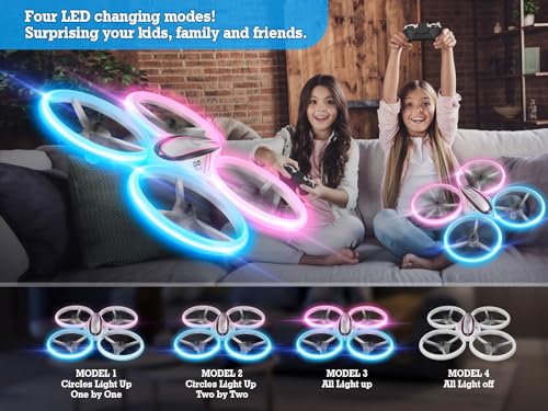 RC Drone with 720P HD FPV Camera for Kids with LED Light and Remote Control Q603