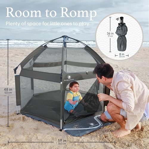 Pop Up Baby Playpen with Canopy and Mosquito Net I14880