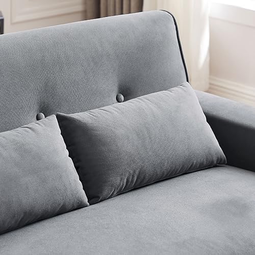 Mid Century Modern Loveseat Sofa with Wood Legs Z78752