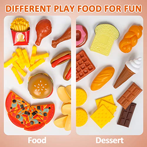 143Pcs Play Food Set with Storage Bag for Toddlers S168332