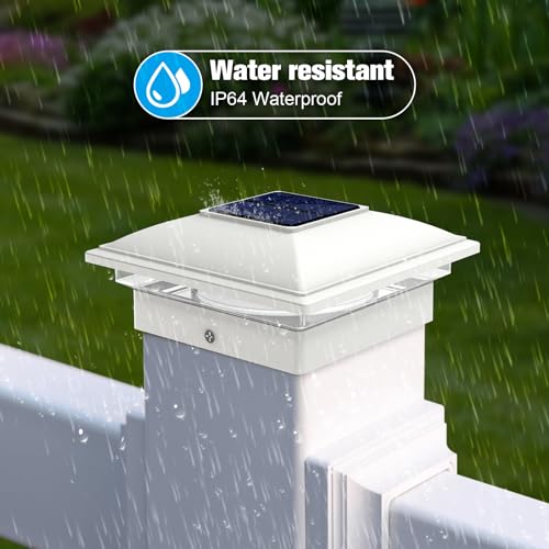 Solar Post Cap Light Outdoor Waterproof 12-Pack for 4x4 5x5 6x6 Wooden Vinyl Posts Z488