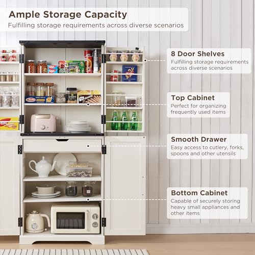 Farmhouse Storage Cabinet with Barn Doors and Adjustable Shelves X3170