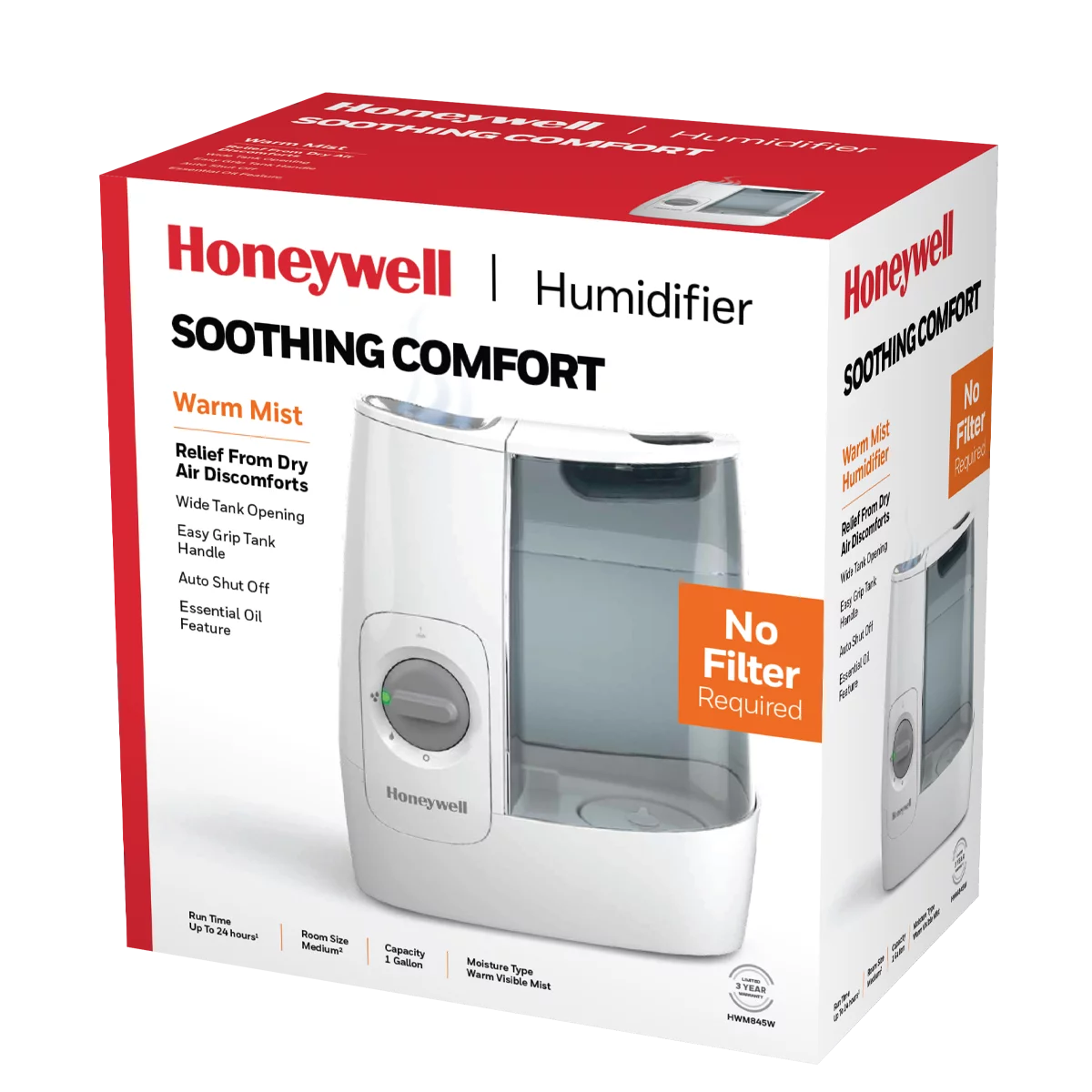 1 Gallon Filter Free Warm Mist Humidifier W451899