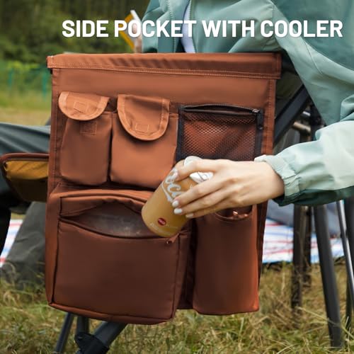Oversized Folding Camping Chair High Back Heavy Duty for Adults with Cup Holder K6105