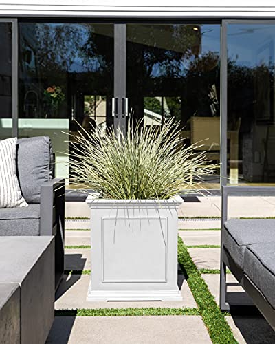 Cube Plastic Planter for Indoor or Outdoor Patio Y32694