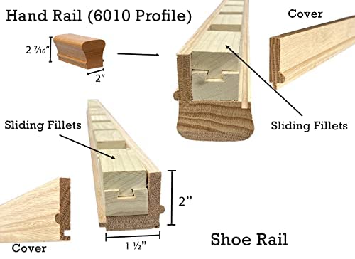Indoor Stair Rail Section Kit with Primed White Wood Balusters C879