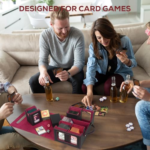 Card Storage Box with Dividers for TCG Sports Cards S2798