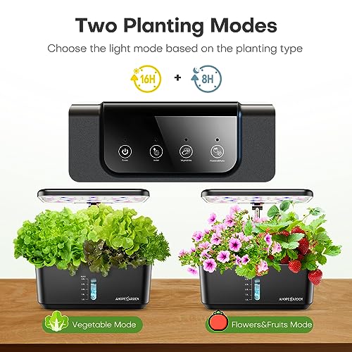 Hydroponics Growing System with LED Grow Light, 10 Pods, White X116117