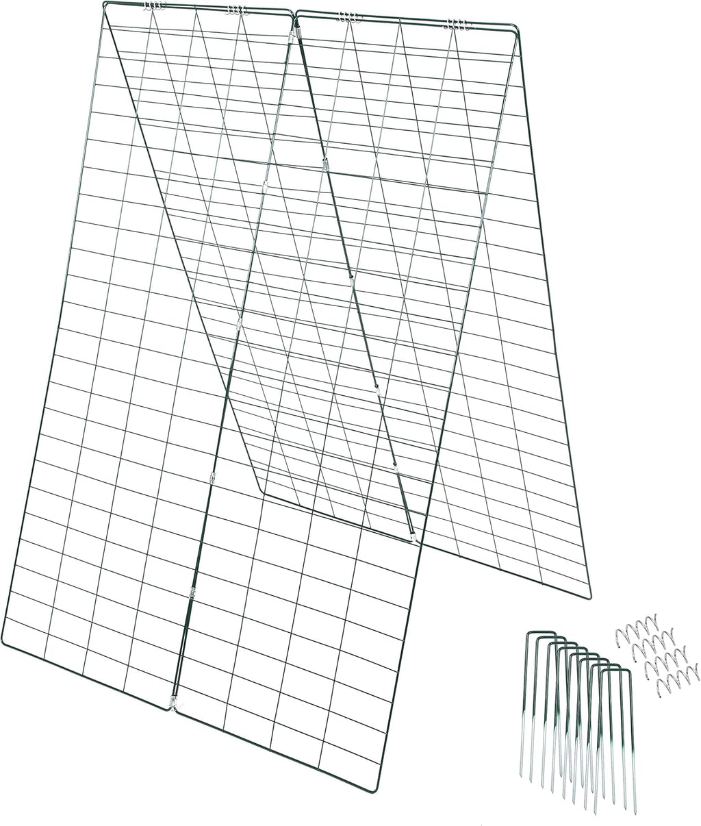 Foldable Cucumber Trellis (34 x 48 Inches) - Perfect for Climbing Plant Support Frame Such As Peas, Squash, Vines or Any Climbing Plants -Complete with 8 Securing Pegs