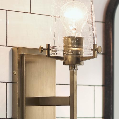 Wall Sconce with Clear Seeded Glass, Champagne Bronze F2138