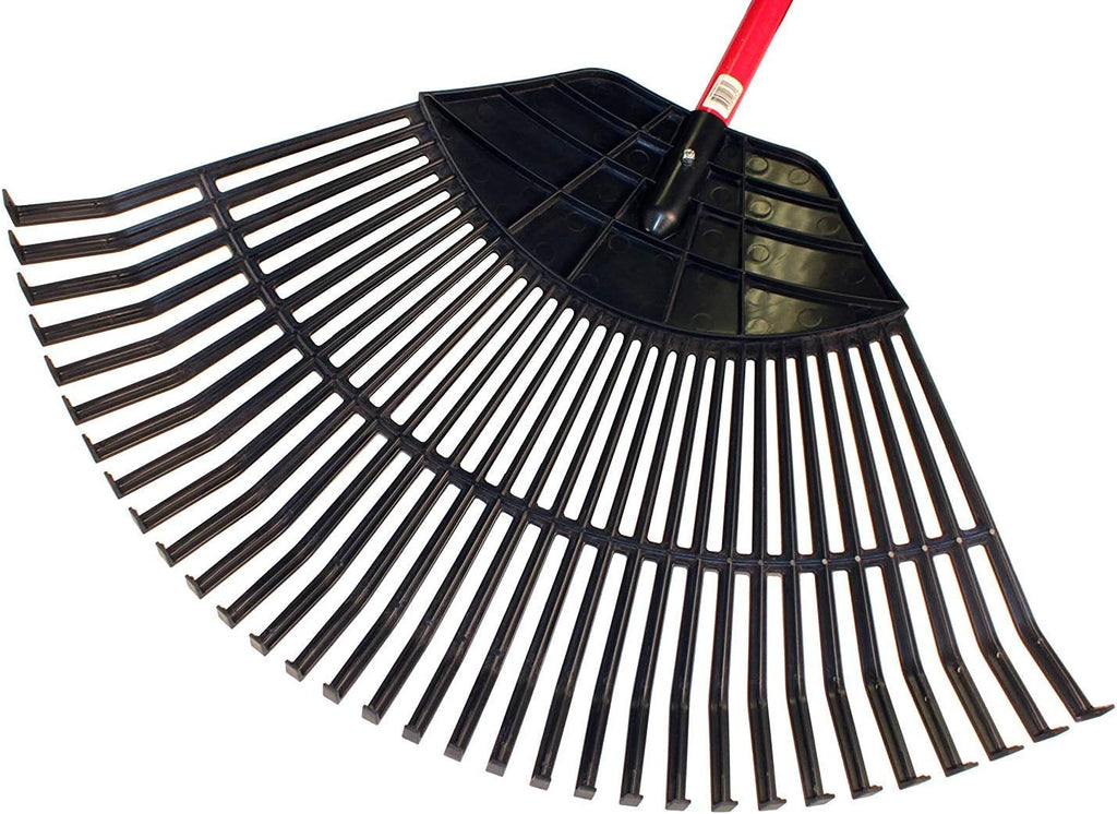 Poly Lawn and Leaf Rake with Fiberglass Handle, 31-Inch P713