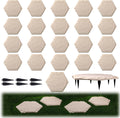 20 Packs 15.5 Inch Stepping Stones Outdoor with Ground Stakes Decorative Step Stones and Pavers Decorative Walkway for Outdoor Pathway Lawn Yard Garden Landscaping Resin Beige Limestone