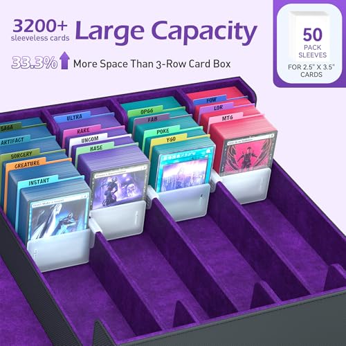 Trading Card Storage Box with 50 Sleeves and 24 Dividers G3044