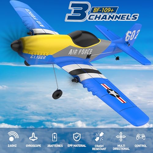 RC Plane 3 Channel 2.4GHz with 2 Batteries 6-axis Gyro Stabilizer V875