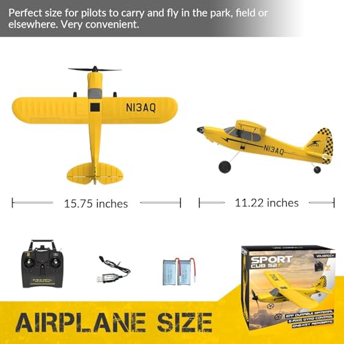 RC Plane Trainer 3CH Remote Control Airplane with 6-Axis Gyro Stabilizer C39075